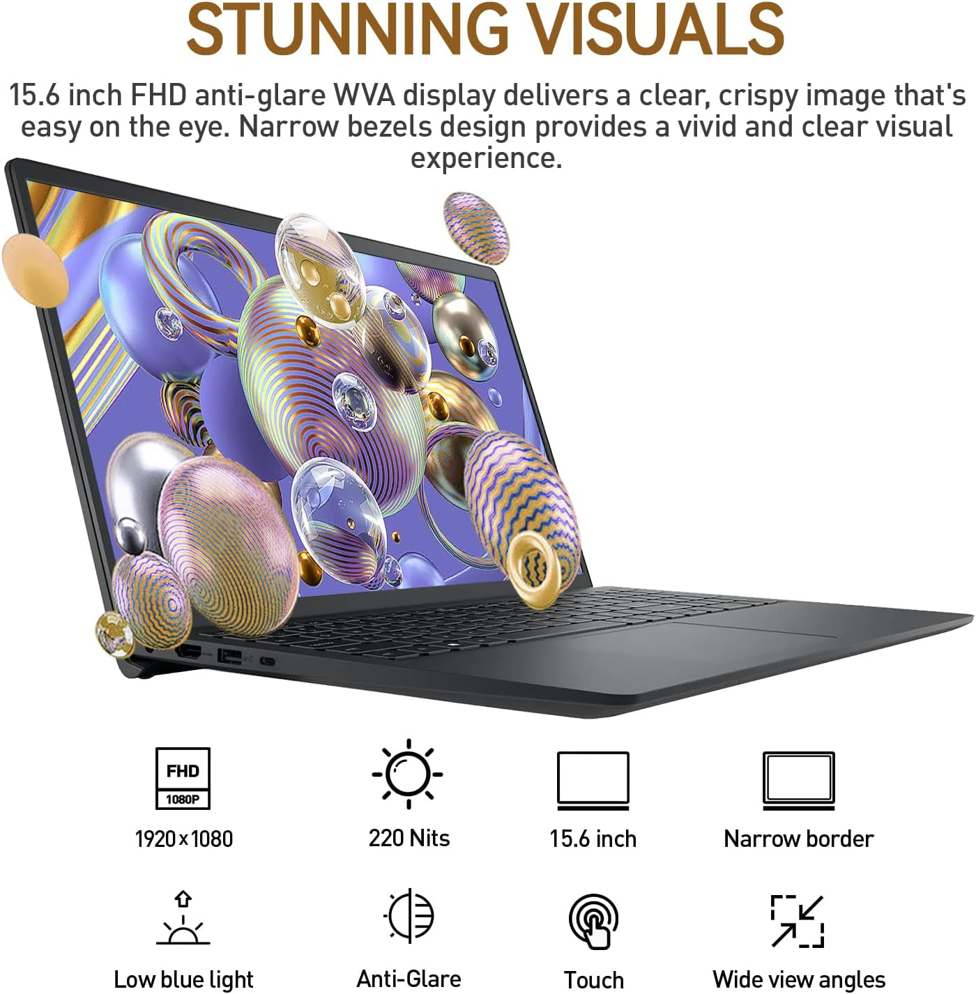 Dell Inspiron 15 Laptop Touchscreen Computer, 15.6" FHD IPS Touch Screen Business Laptop, 13Th Gen Intel Core I5-1334U (10-Cores, Beat I7-1255U), 32GB RAM 2TB SSD, Windows 11 Pro, 10-Key Number Pad