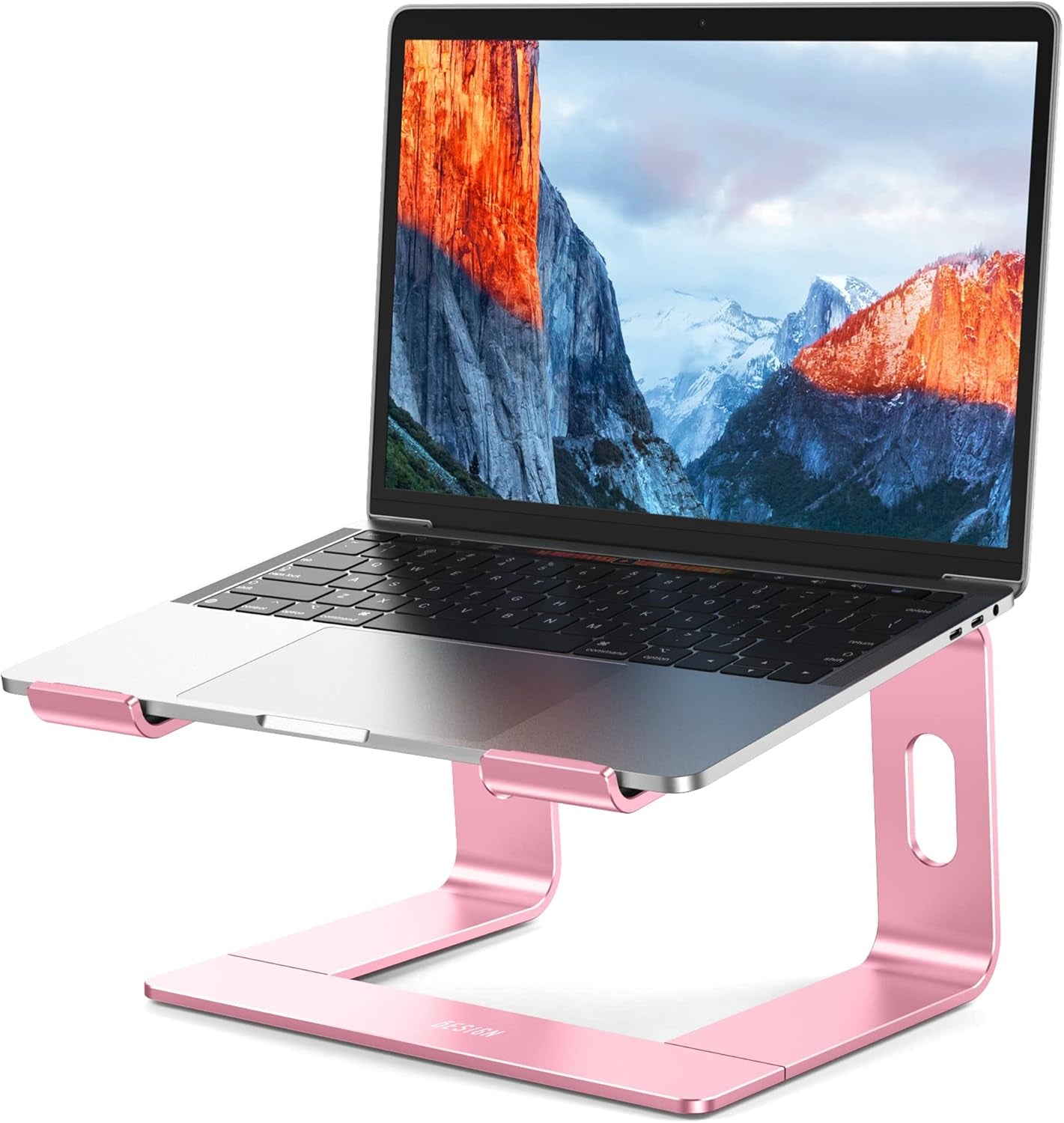 LS03 Aluminum Laptop Stand, Ergonomic Detachable Computer Stand, Riser Holder Notebook Stand Compatible with Air, Pro, Dell, HP, Lenovo More 10-15.6" Laptops, Black