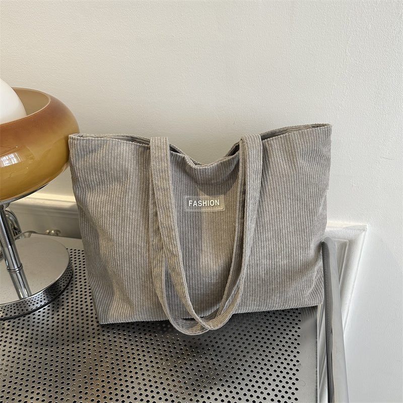Canvas Ins Style Niche Large Capacity Handbag For Women