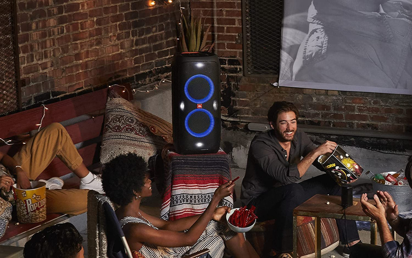 Partybox 310 - Portable Party Speaker with Long Lasting Battery, Powerful  Sound and Exciting Light Show,Black