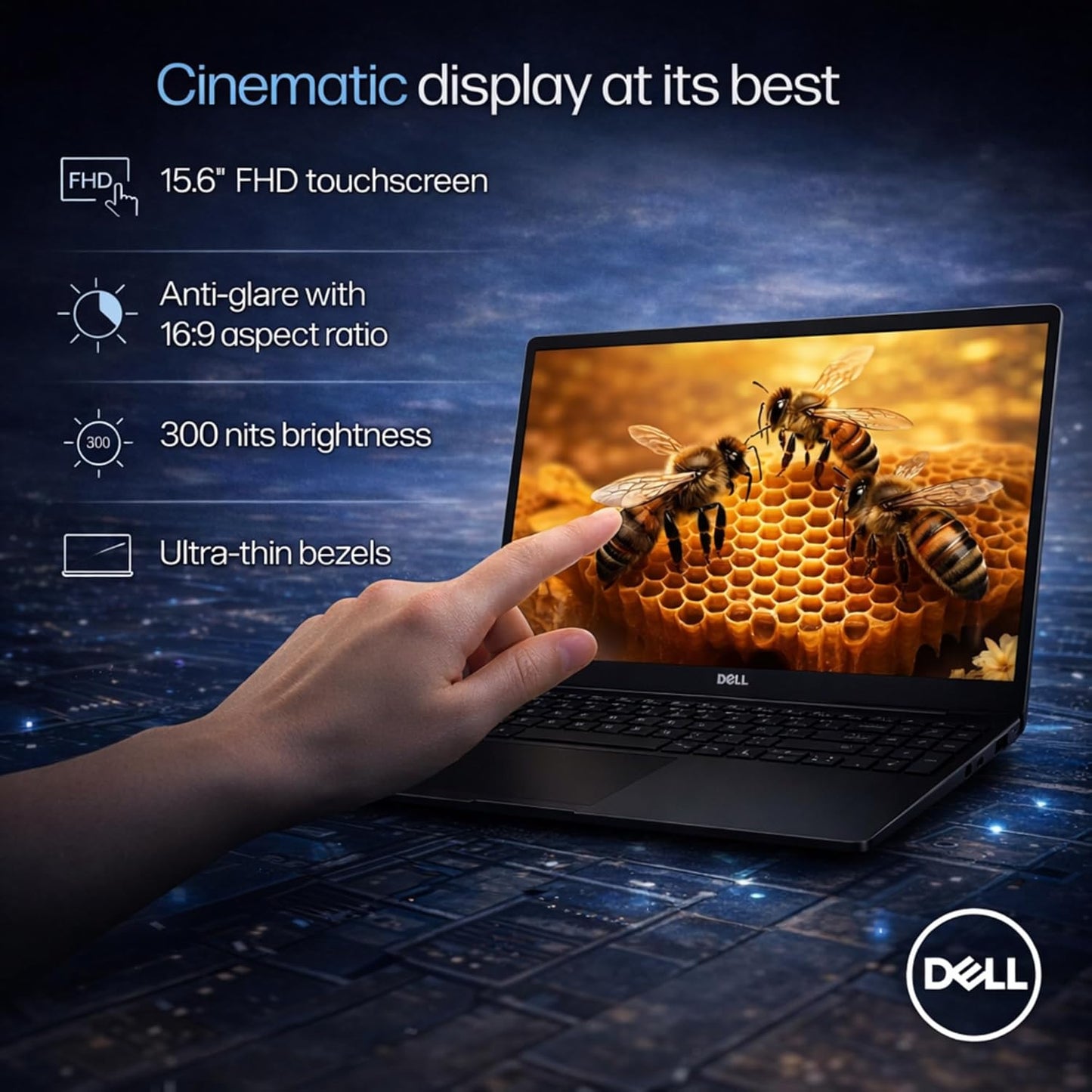 Inspiron 15.6" FHD Touchscreen Business Laptop, 13Th Gen Intel Core I5 (Beat I7-1250U), 12GB RAM, 512GB Storage(256Gb SSD and 256GB External), Win 11, Office 365 for Web, USB-C, No Mouse