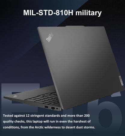 Lenovo Thinkpad E16 Gen 2 Business Laptop (16" FHD+ Touchscreen, AMD Ryzen 5 7535U (> Intel I7-1255U), 16GB DDR5 RAM, 512GB SSD) Fingerprint Reader, Webcam, Ethernet, Win 11 Pro W/ Copilot, Black