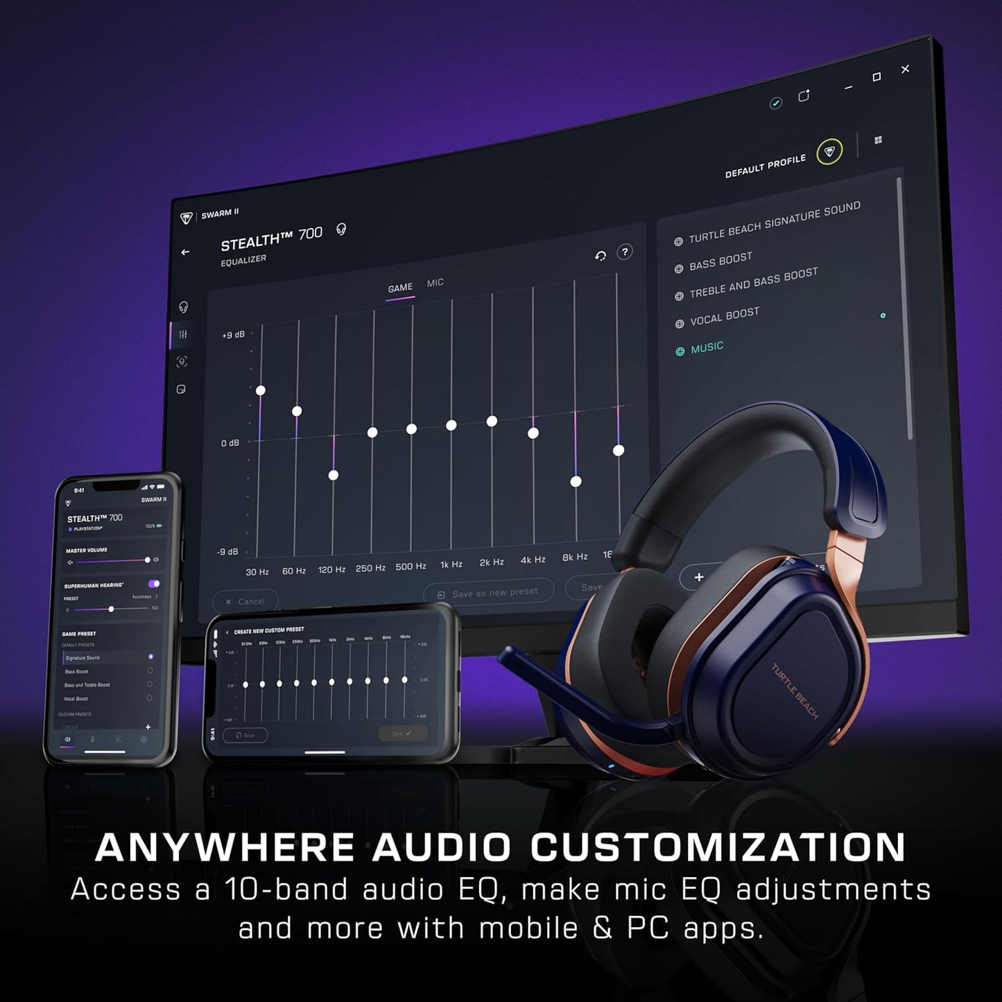 Stealth 700 Gen 3 Wireless Multiplatform Amplified Gaming Headset for Xbox Series X|S, Xbox One, PC, PS5, Mobile – 60Mm Drivers, AI Noise-Cancelling Mic, Bluetooth, 80-Hr Battery – Cobalt