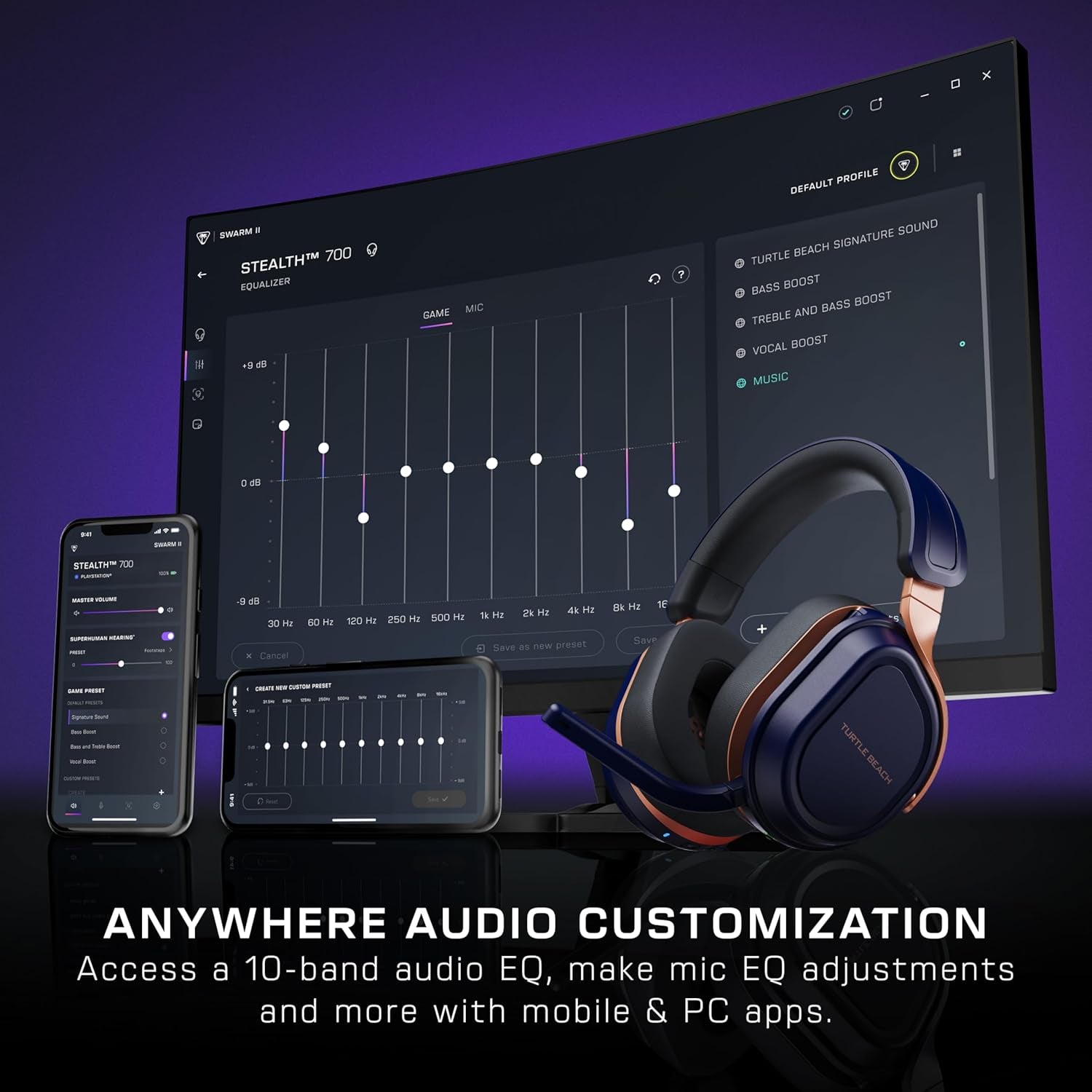Stealth 700 Gen 3 Wireless Multiplatform Amplified Gaming Headset for Xbox Series X|S, Xbox One, PC, PS5, Mobile – 60Mm Drivers, AI Noise-Cancelling Mic, Bluetooth, 80-Hr Battery – Cobalt