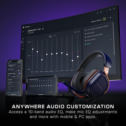 Stealth 700 Gen 3 Wireless Multiplatform Amplified Gaming Headset for Xbox Series X|S, Xbox One, PC, PS5, Mobile – 60Mm Drivers, AI Noise-Cancelling Mic, Bluetooth, 80-Hr Battery – Cobalt
