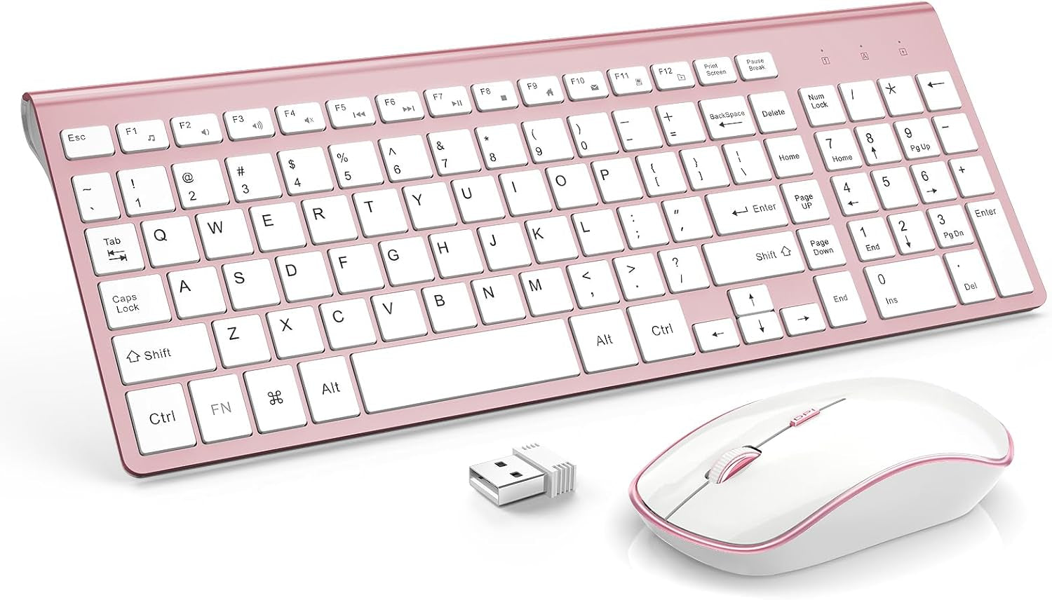 Wireless Keyboard and Mouse Combo,2.4G Compact and Quiet Wireless Keyboard,Ergonomic and Portable Design for Computer, Windows,Desktop, PC, Laptop-Cangling Green