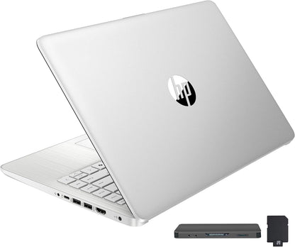 Stream 14" HD Brightview Laptop, Intel Celeron N150, 16GB RAM, 288GB Storage (128GB Emmc + 160GB Docking Station Set), Intel UHD Graphics, 720P Webcam, Wi-Fi, 1 Year Office 365, Win 11 S, Silver