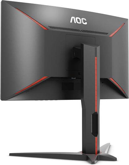 C24G1 24" Curved Frameless Gaming Monitor, FHD 1080P, 1500R VA Panel, 1Ms 144Hz, Freesync, Height Adjustable, VESA, 3-Year Zero Dead Pixels Black