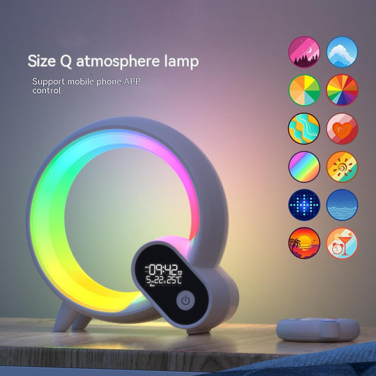 Creative Q Light Analog Sunrise Digital Display Alarm Clock with Bluetooth Audio