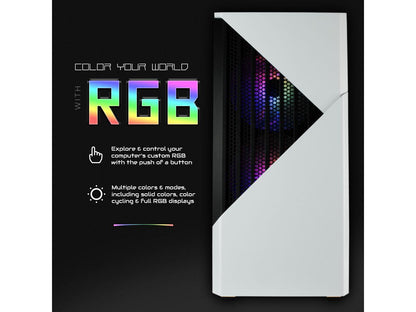 Castle Escritorios Para Juegos, AMD Ryzen 5 5600G, 16GB, 1TB SSD, Blanco